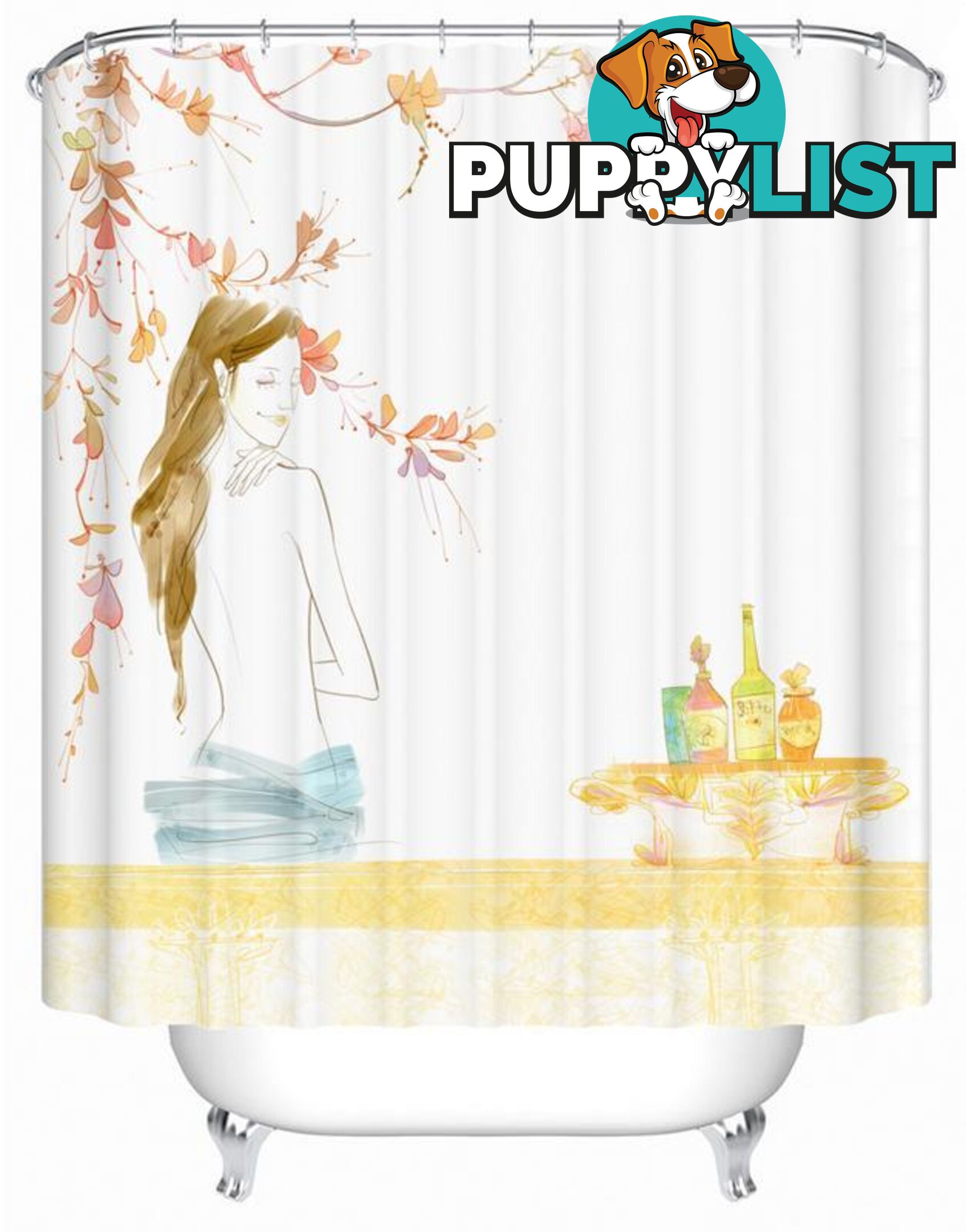 Drawing Of A Woman Shower Curtain - Curtain - 7427005899737