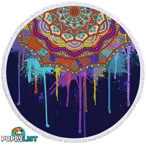 Color Melting Mandala Beach Towel - Towel - 7427046313674