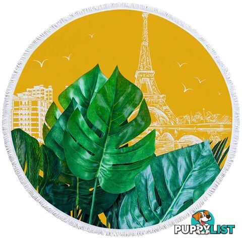 Tropical Leaf Paris Beach Towel - Towel - 7427046314602