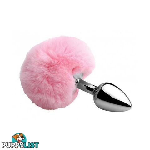 Fluffy Bunny Tail Anal Plug Pink - Adult Toys - 848518027573