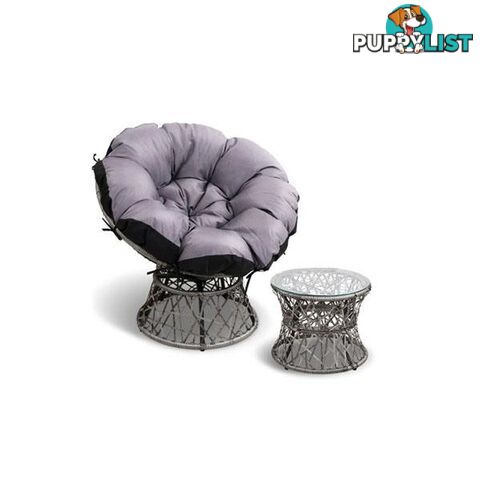 Gardeon Papasan Chair and Side Table - Gardeon - 9350062157756