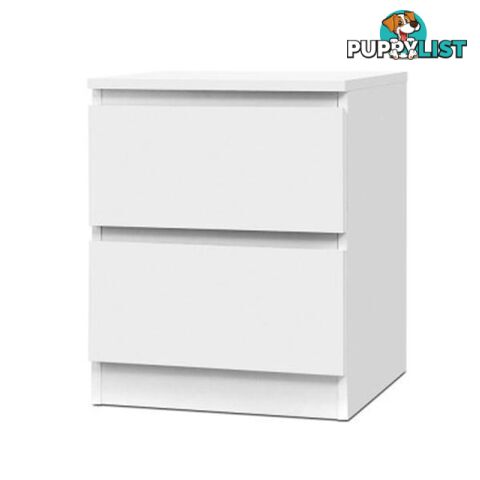 Bedside Table Cabinet Lamp Side Tables Drawers Nightstand Unit White - Artiss - 7427046183307