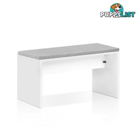 Artiss Dining Bench Upholstery Cushion Furniture White 90Cm - Artiss - 9355720010138