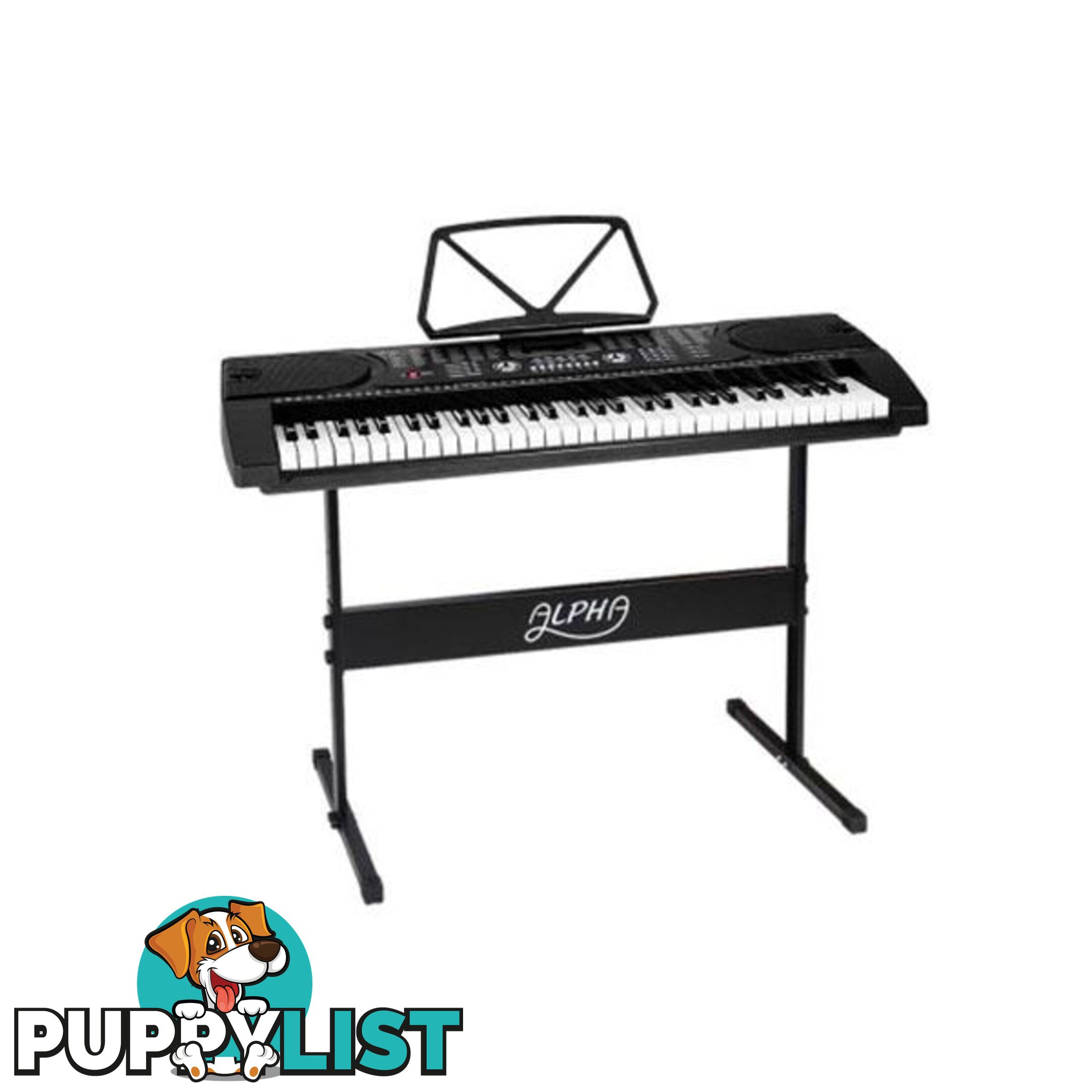 ALPHA 61 Keys LED Electronic Piano Keyboard - Alpha - 7427046375474