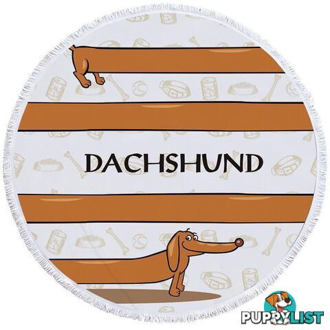 Dachshund Beach Towel - Towel - 7427046324205