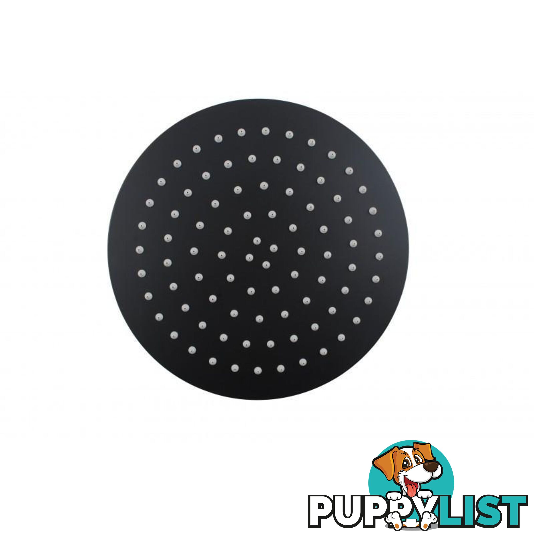 Super-slim Round Matte Black Rainfall Shower Head 250mm - Unbranded - 4326500439710