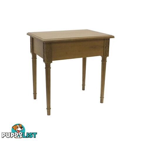 Ceramic Brass Side Table Bedside Mindi Wood - Unbranded - 7427046212342