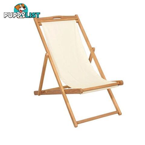 Deck Chair Teak 56 X 105 X 96 Cm - Unbranded - 8718475580966