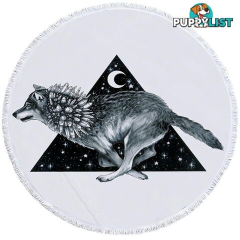 Night Wolf Beach Towel - Towel - 7427046317146