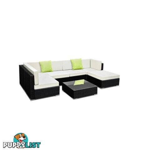 7 Piece Outdoor Furniture Set Wicker Sofa Lounge - Gardeon - 7427005869945