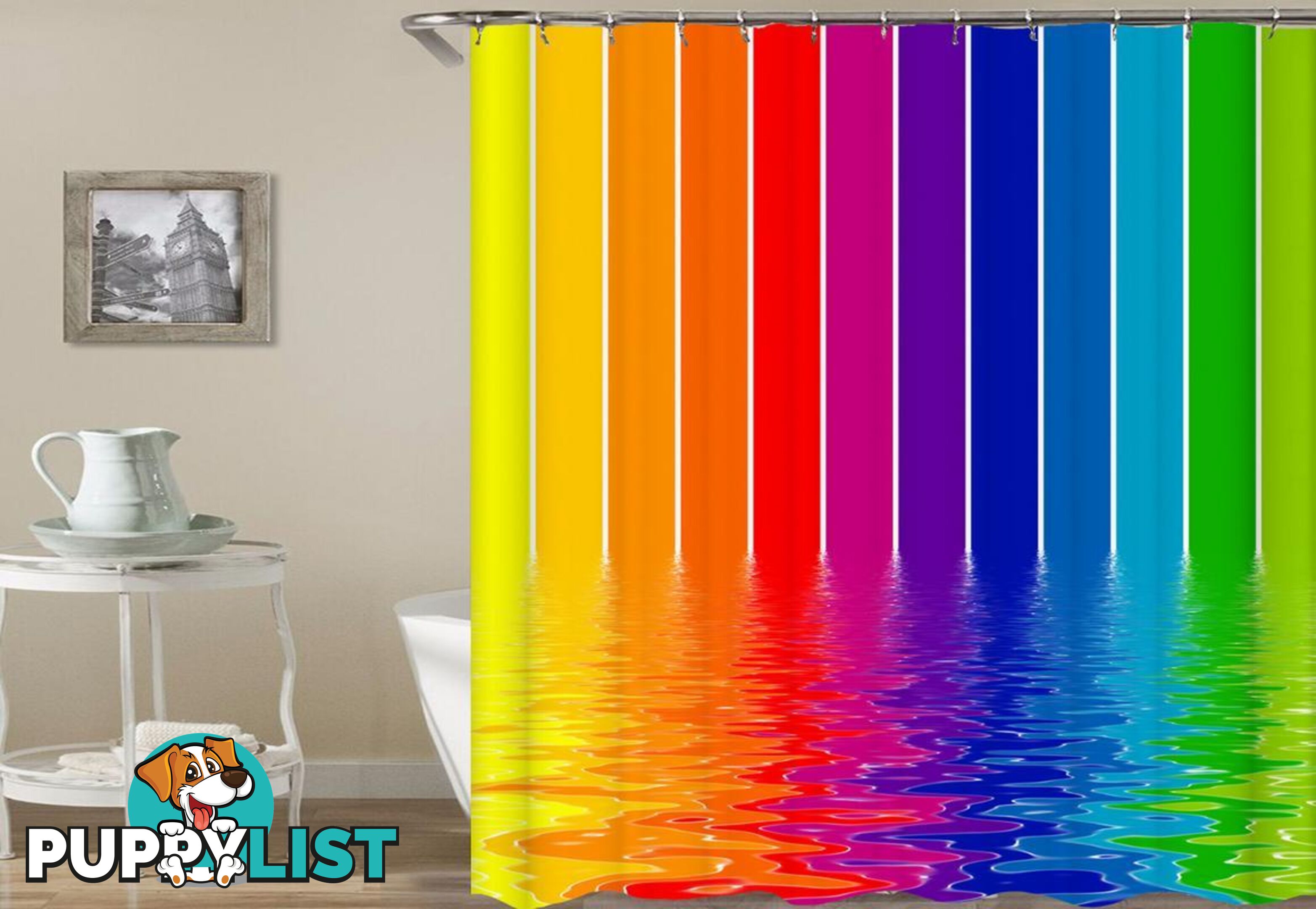 Melting Rainbow Colors Shower Curtain - Curtain - 7427005913068