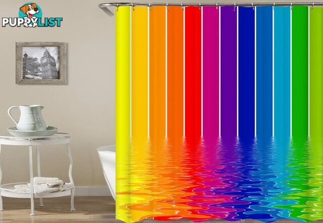 Melting Rainbow Colors Shower Curtain - Curtain - 7427005913068