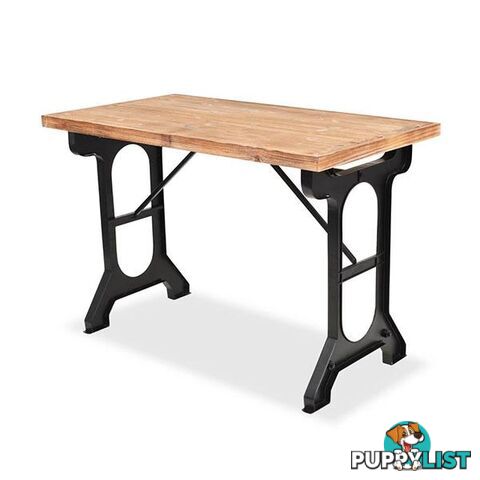 Dining Table Solid Fir Wood Top 122 X 65 X 82 Cm - Unbranded - 8718475582748