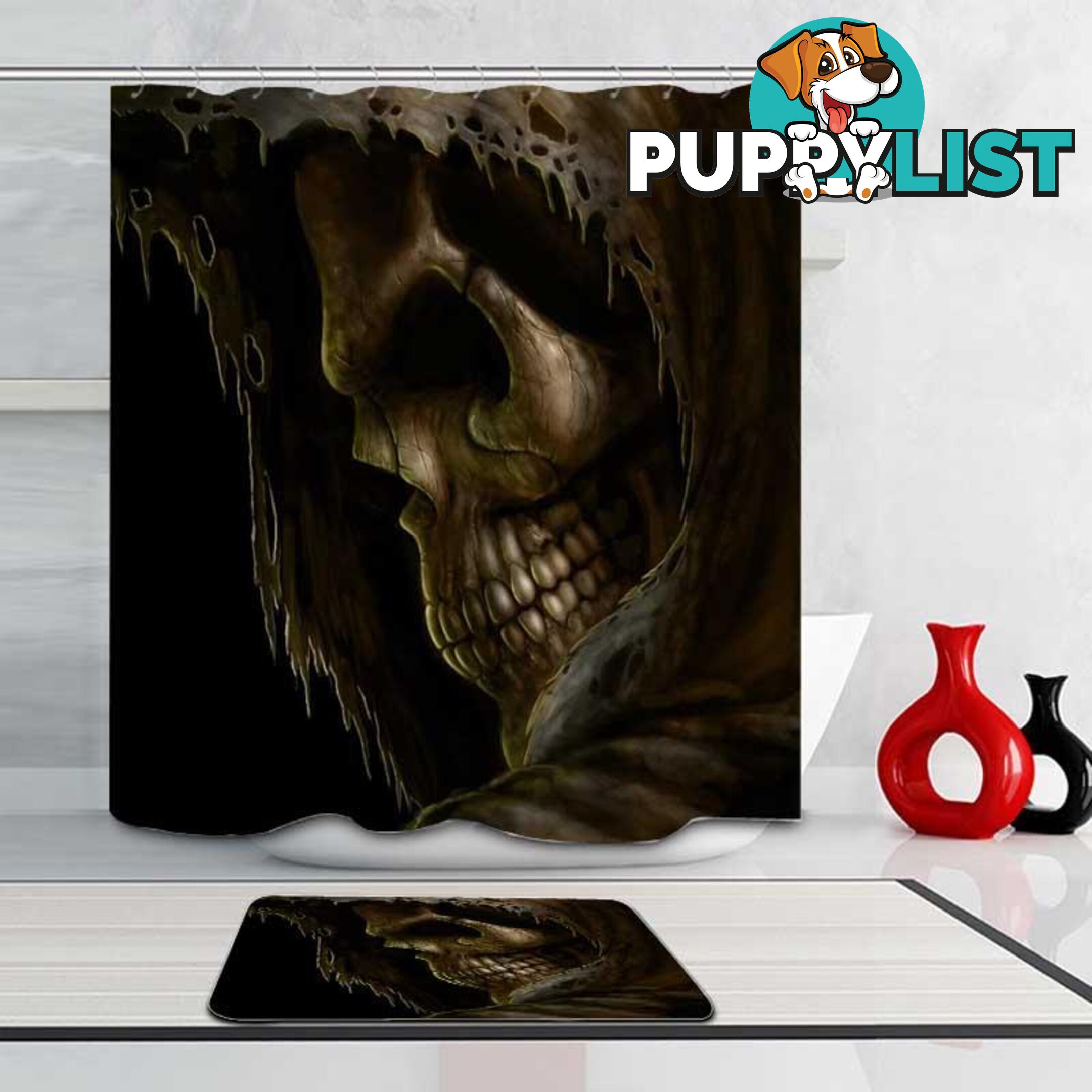 The Soul Taker Skull Shower Curtain - Curtain - 7427046058773