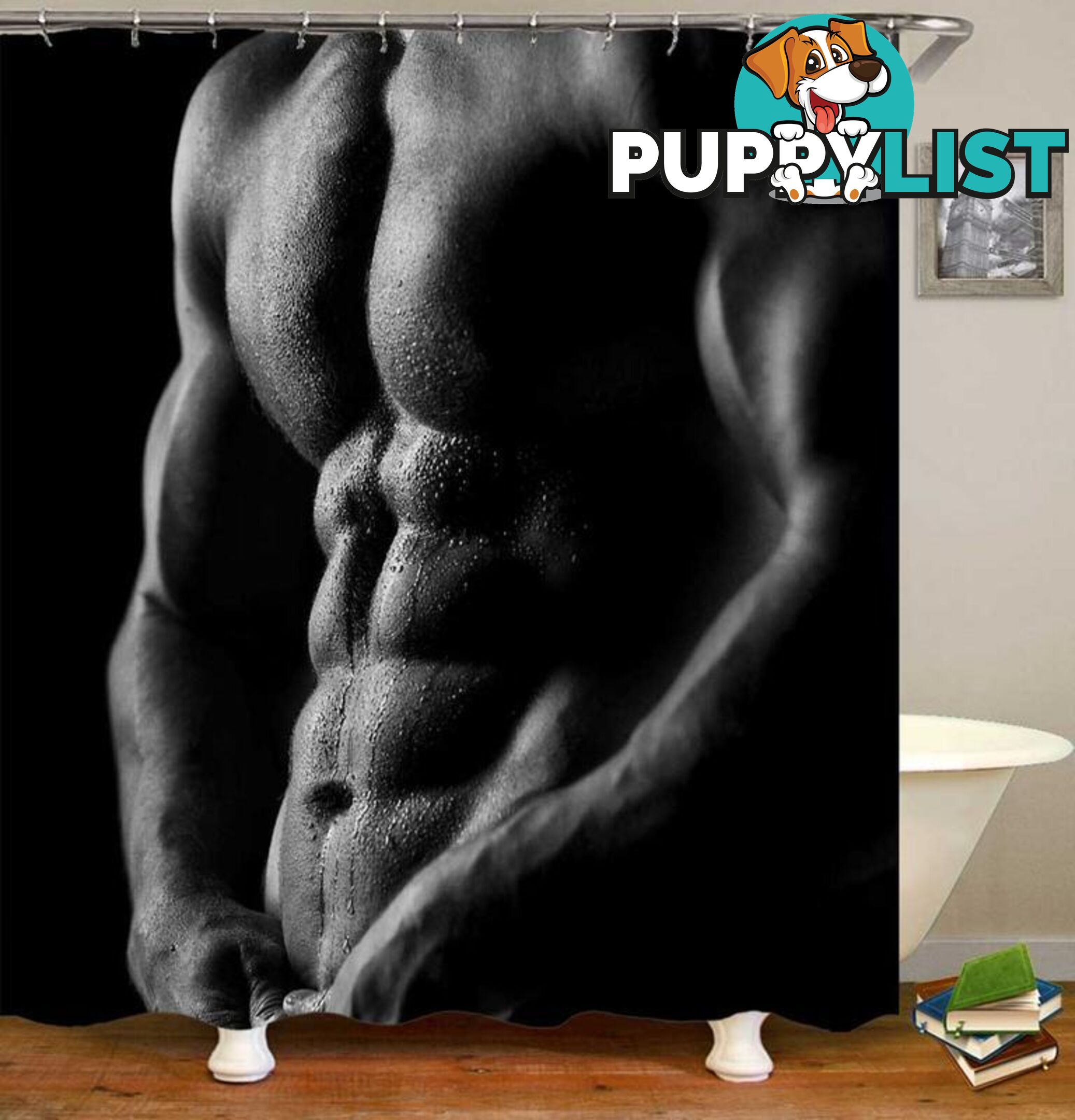 Shirtless Sexy Man Shower Curtain - Curtain - 7427046045247