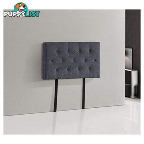 Fabric Headboard Grey Single - Headboard - 7427046145329