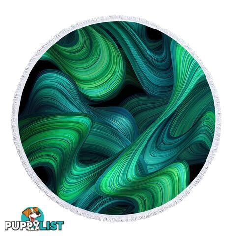 Greenish Flow Beach Towel - Towel - 7427046342407