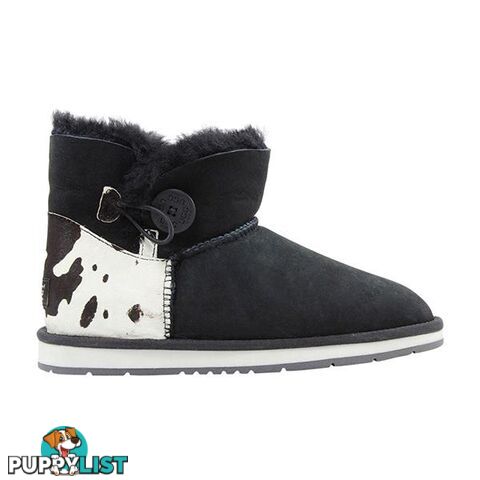 Auzland Cow Print Mini Bailey Button Ugg Boot - AUZLAND - 822427506008