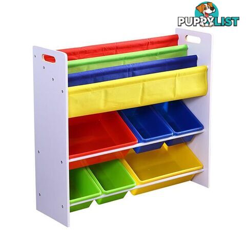 6 Bins Kids Toy Box Bookshelf Organiser Shelf Storage Rack Drawer - Unbranded - 787976570804