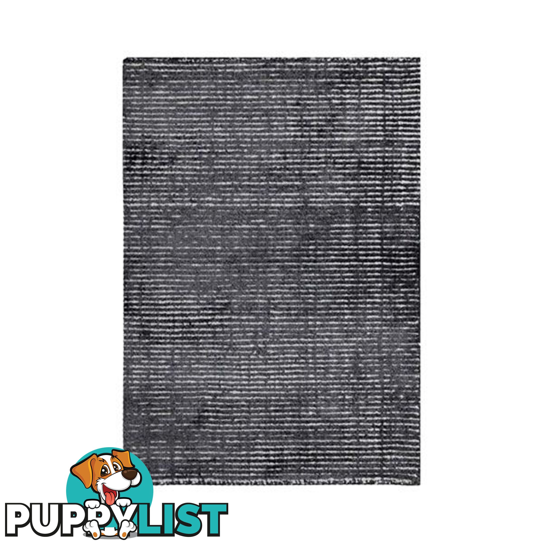 Hampton Charcoal White Wool Rug - Unbranded - 7427005881039