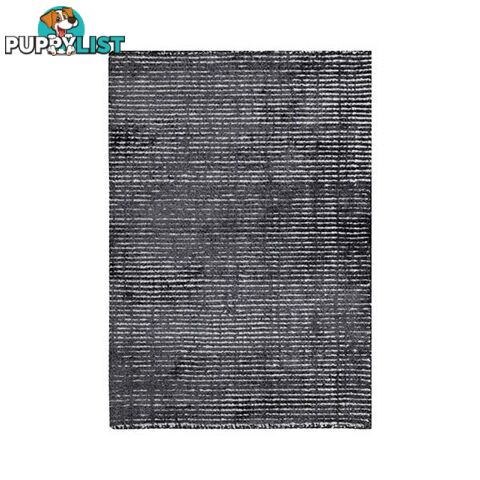 Hampton Charcoal White Wool Rug - Unbranded - 7427005881039