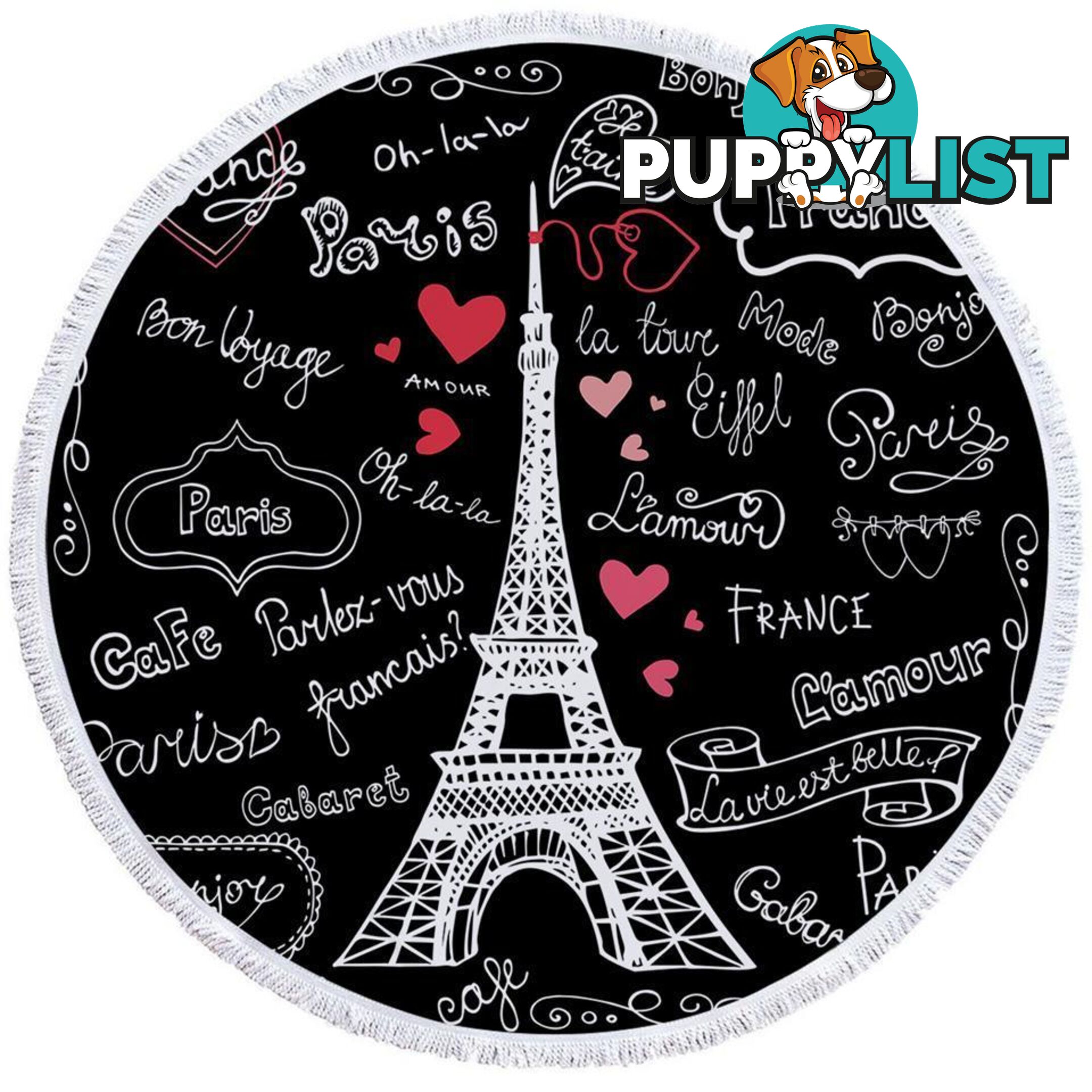 Love Paris Beach Towel - Towel - 7427046326568