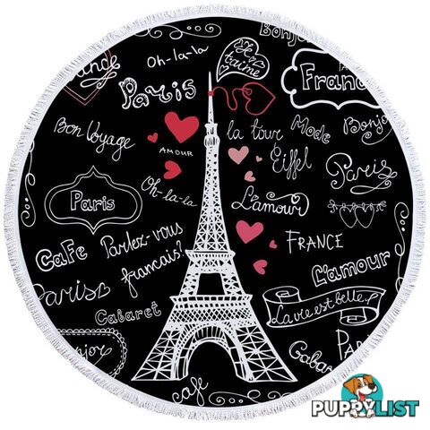 Love Paris Beach Towel - Towel - 7427046326568