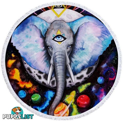 The Three Eyed Elephant Beach Towel - Towel - 7427046314749