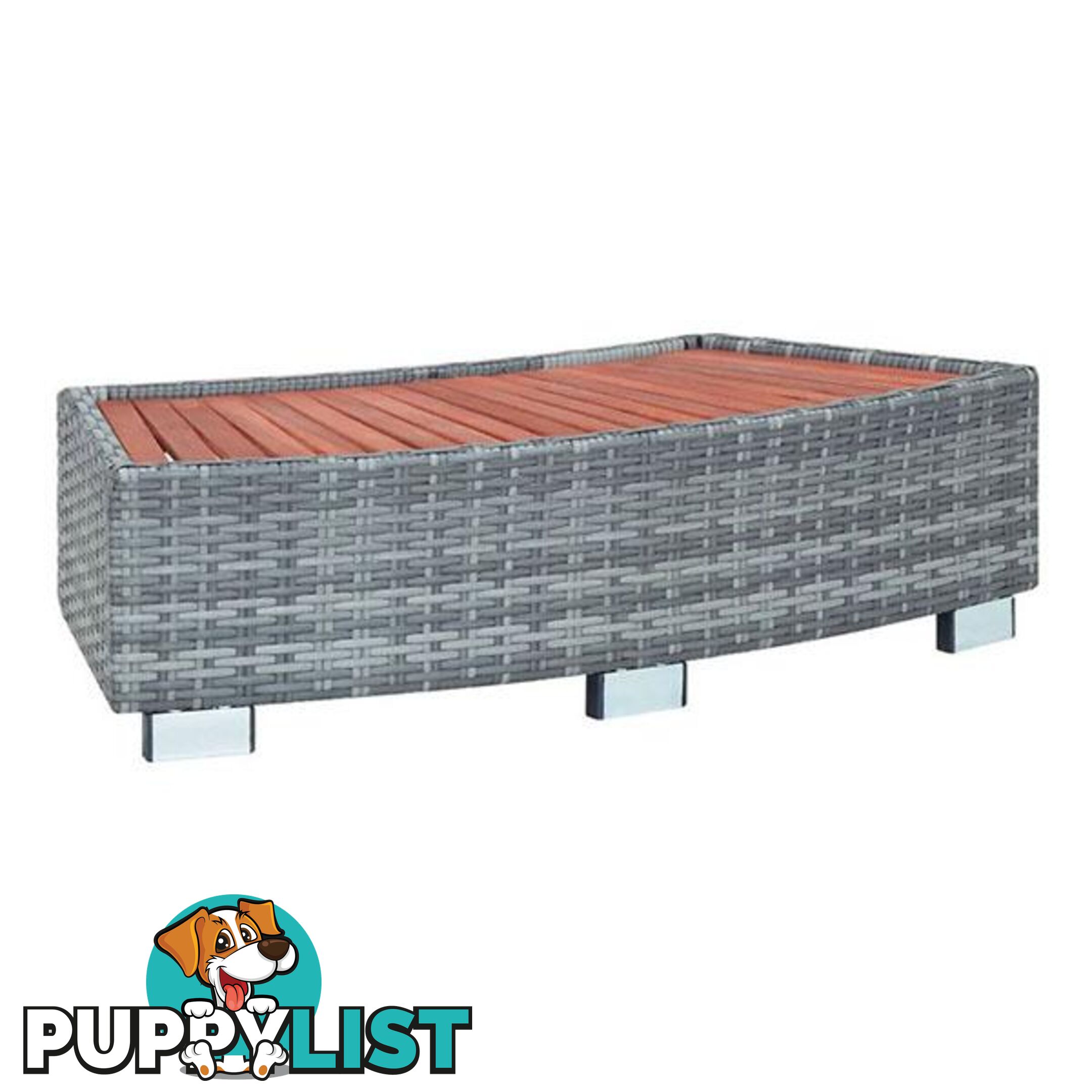 Spa Step Grey Poly Rattan 92X45X25 Cm - Unbranded - 8719883732060