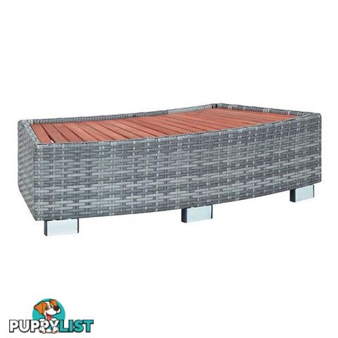 Spa Step Grey Poly Rattan 92X45X25 Cm - Unbranded - 8719883732060