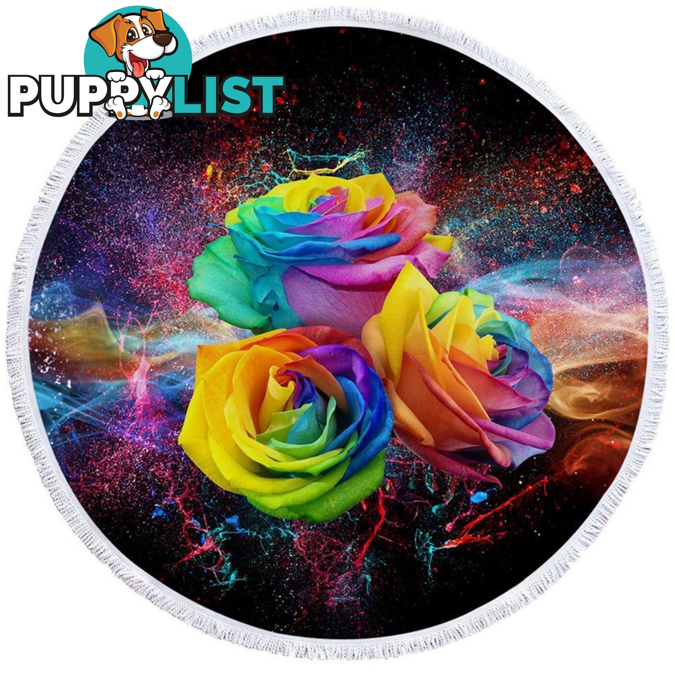 Colorful Roses Beach Towel - Towel - 7427046318143