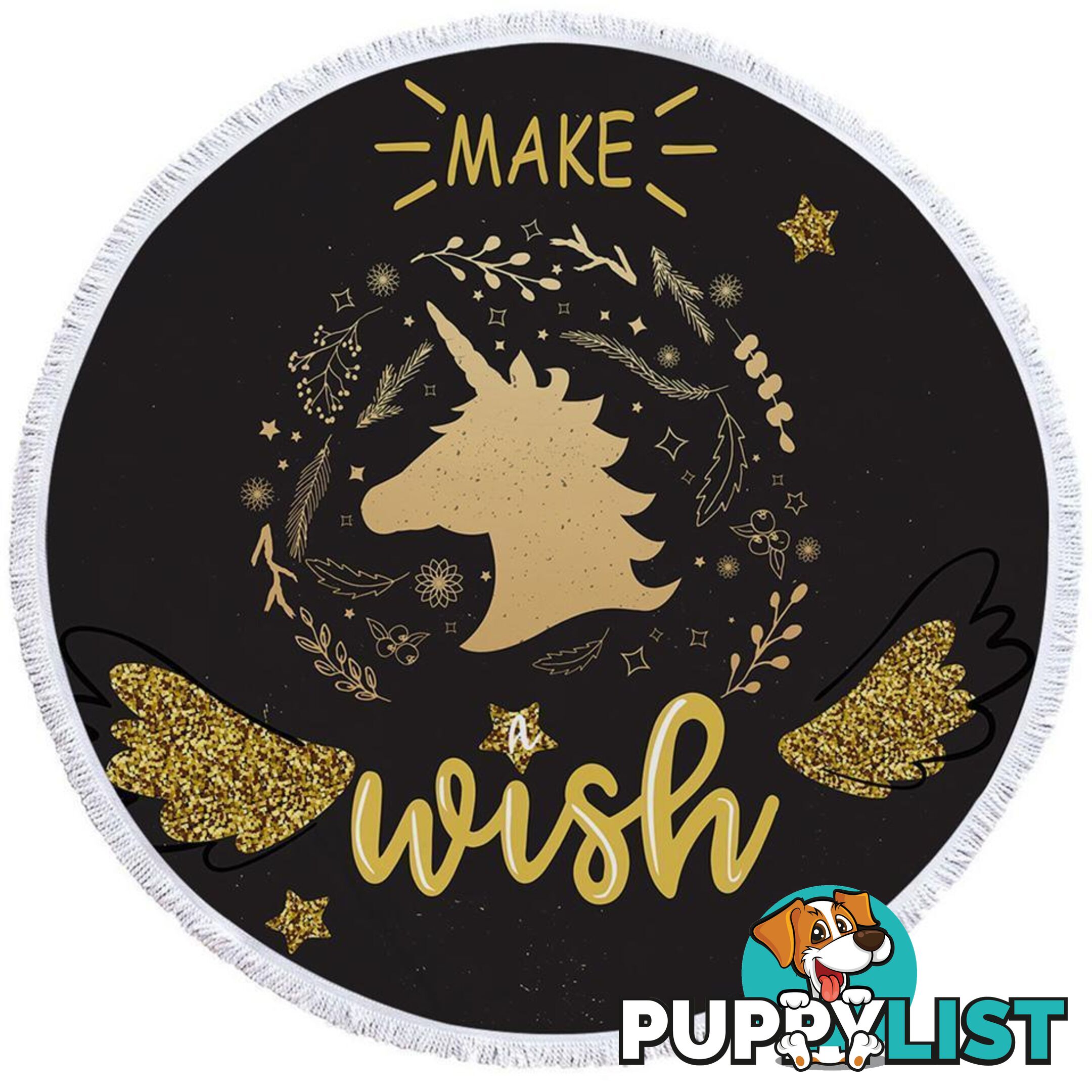 Make a Wish unicorn Beach Towel - Towel - 7427046322850