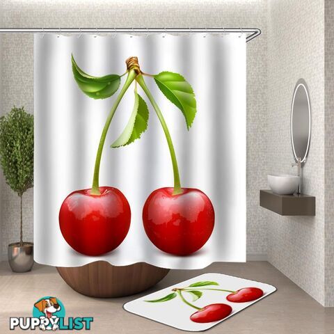 Cherry Shower Curtain - Curtain - 7427046127363