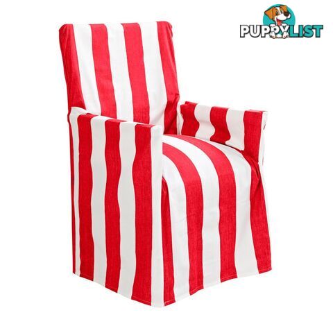 Outdoor Stripe Director Chair Cover Std Red - Unbranded - 7427046103640