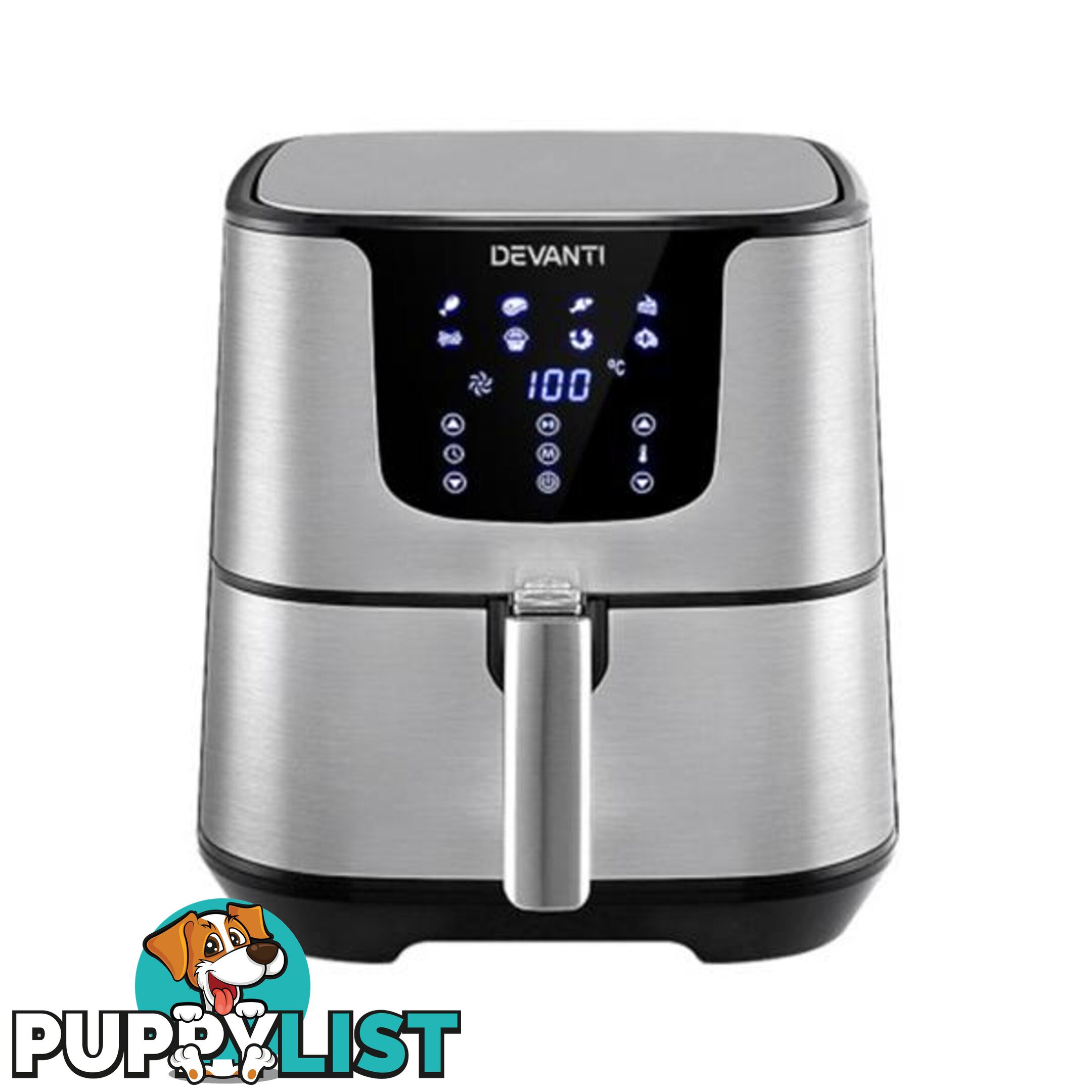 Air Fryer 7L Lcd Fryers Oil Free Oven Kitchen Healthy Cooker - Devanti - 9355720089301