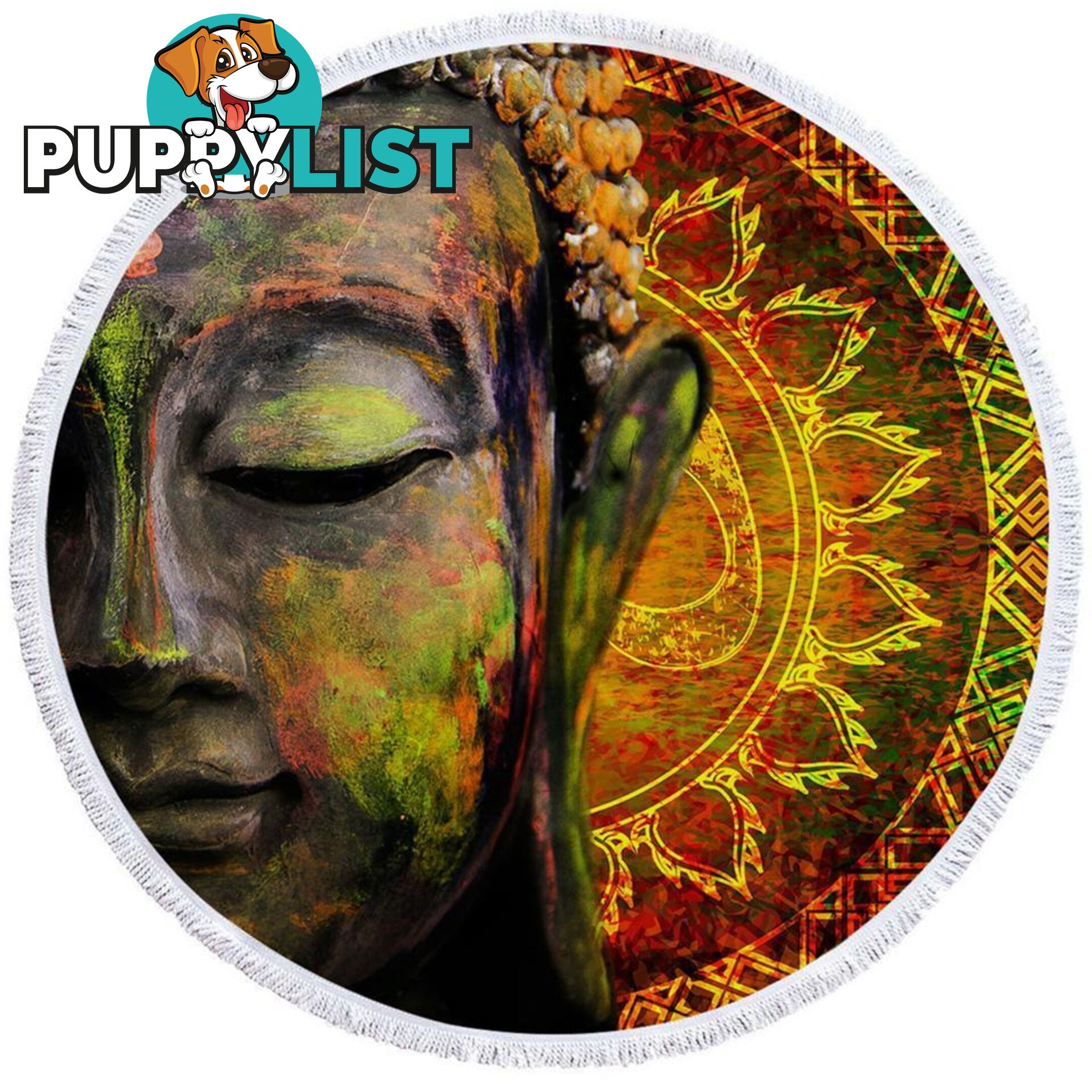 Art Painting Buddha Beach Towel - Towel - 7427046317870