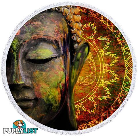 Art Painting Buddha Beach Towel - Towel - 7427046317870