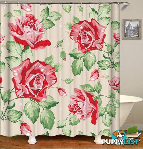 Classic Roses Drawing Shower Curtain - Curtain - 7427045938045