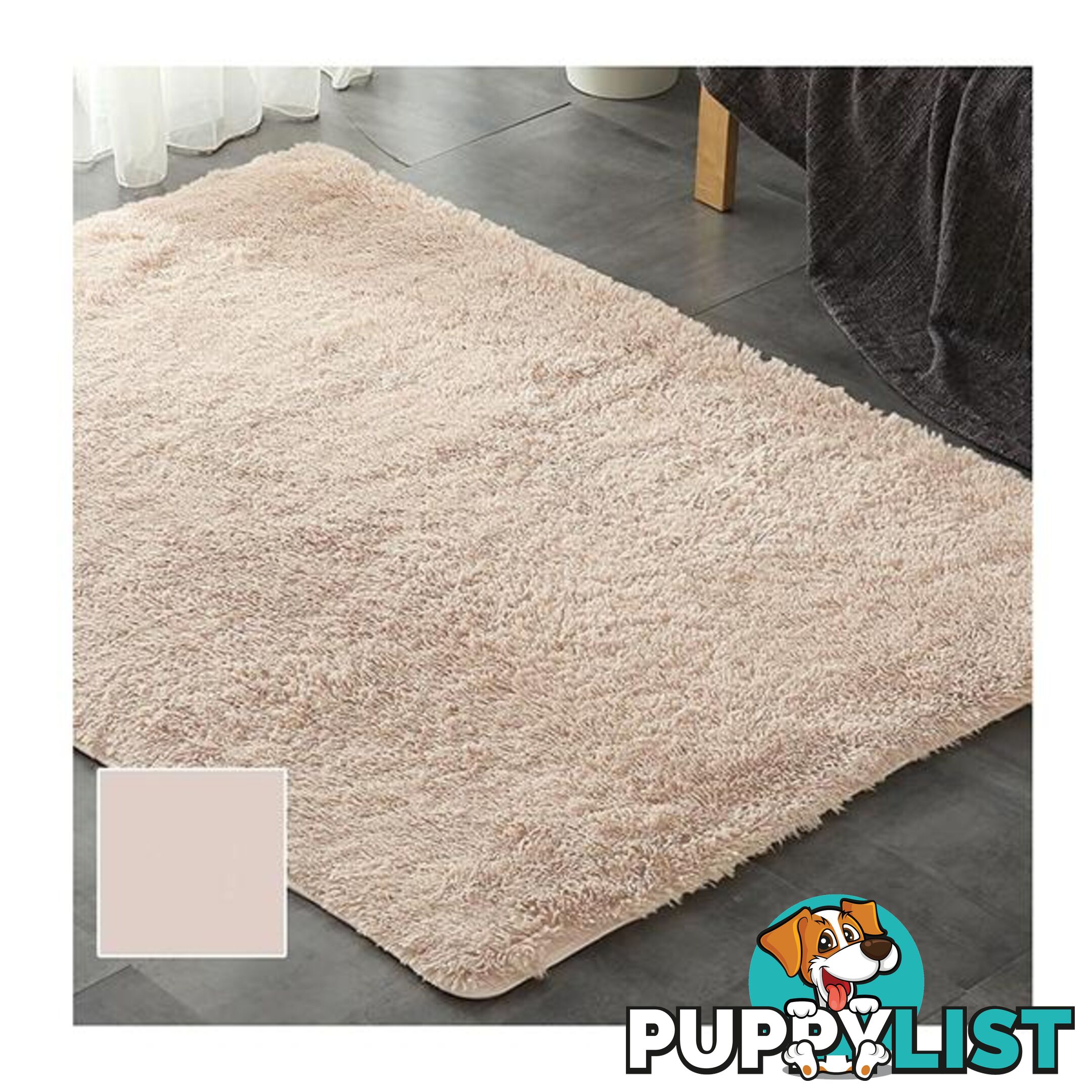 Designer Soft Shag Shaggy Floor Confetti Rug Carpet Home Decor 120X160 Cm Tan - Unbranded - 787976594565