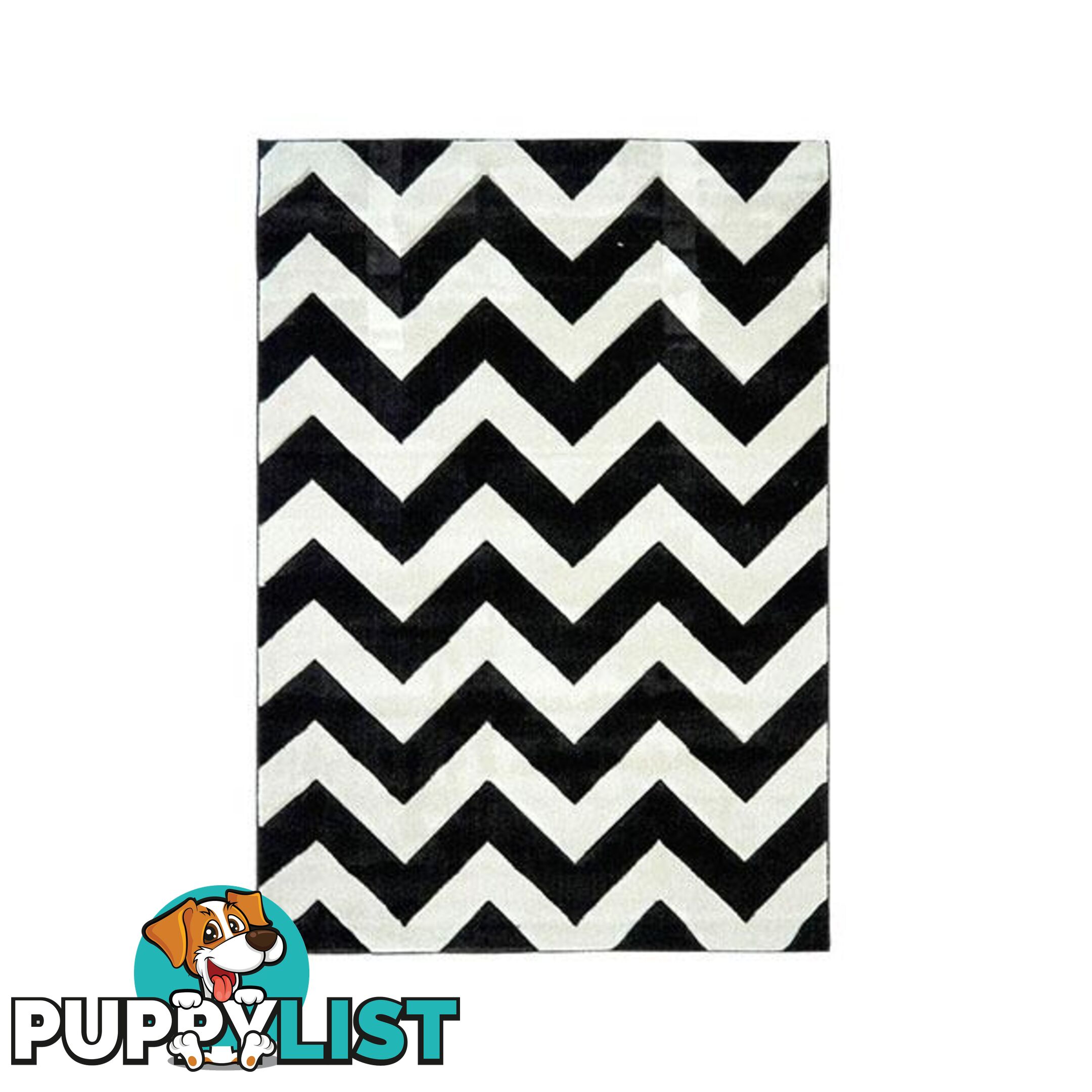 Picasso Chevron B And W Home Rug - Unbranded - 9324373027565