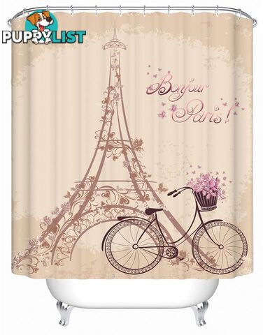 Bonjour Paris Shower Curtain - Curtain - 7427045964303