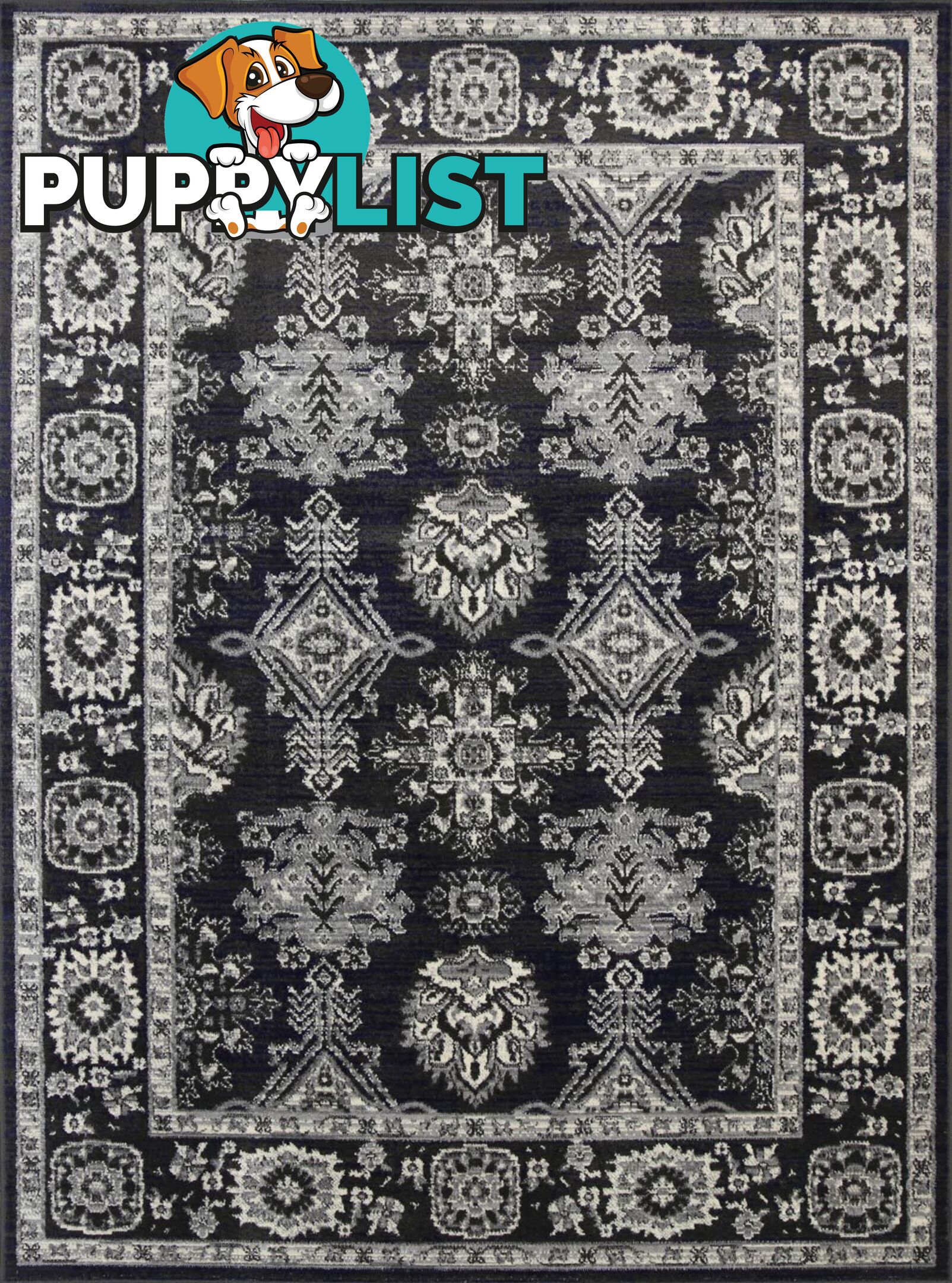 Old World Ziegler Navy Grey Rug - Unbranded - 9476062046712