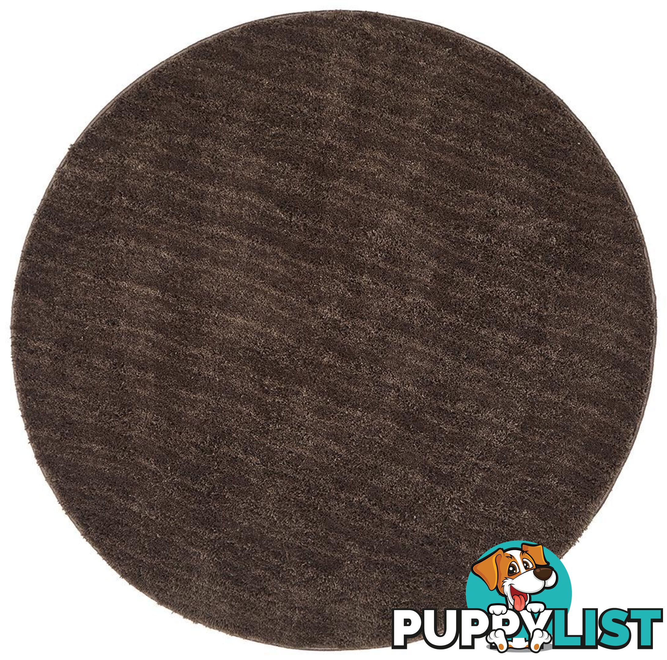 Soho Round Dark Brown Shag Rug - Unbranded - 7427046368254