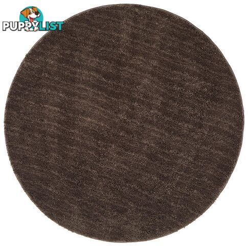 Soho Round Dark Brown Shag Rug - Unbranded - 7427046368254