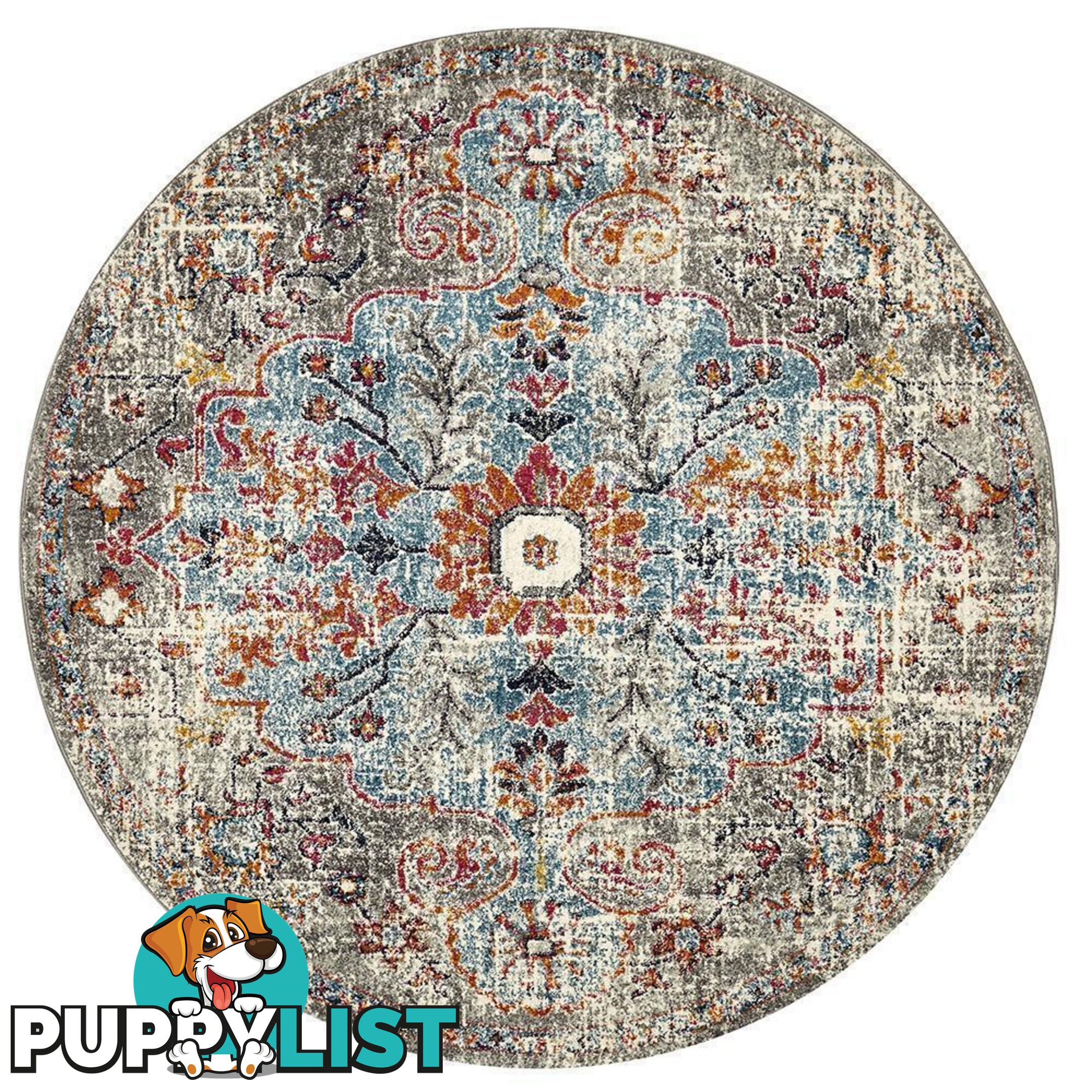 Museum Huxley Multi Coloured Round Rug - Unbranded - 9375321851015