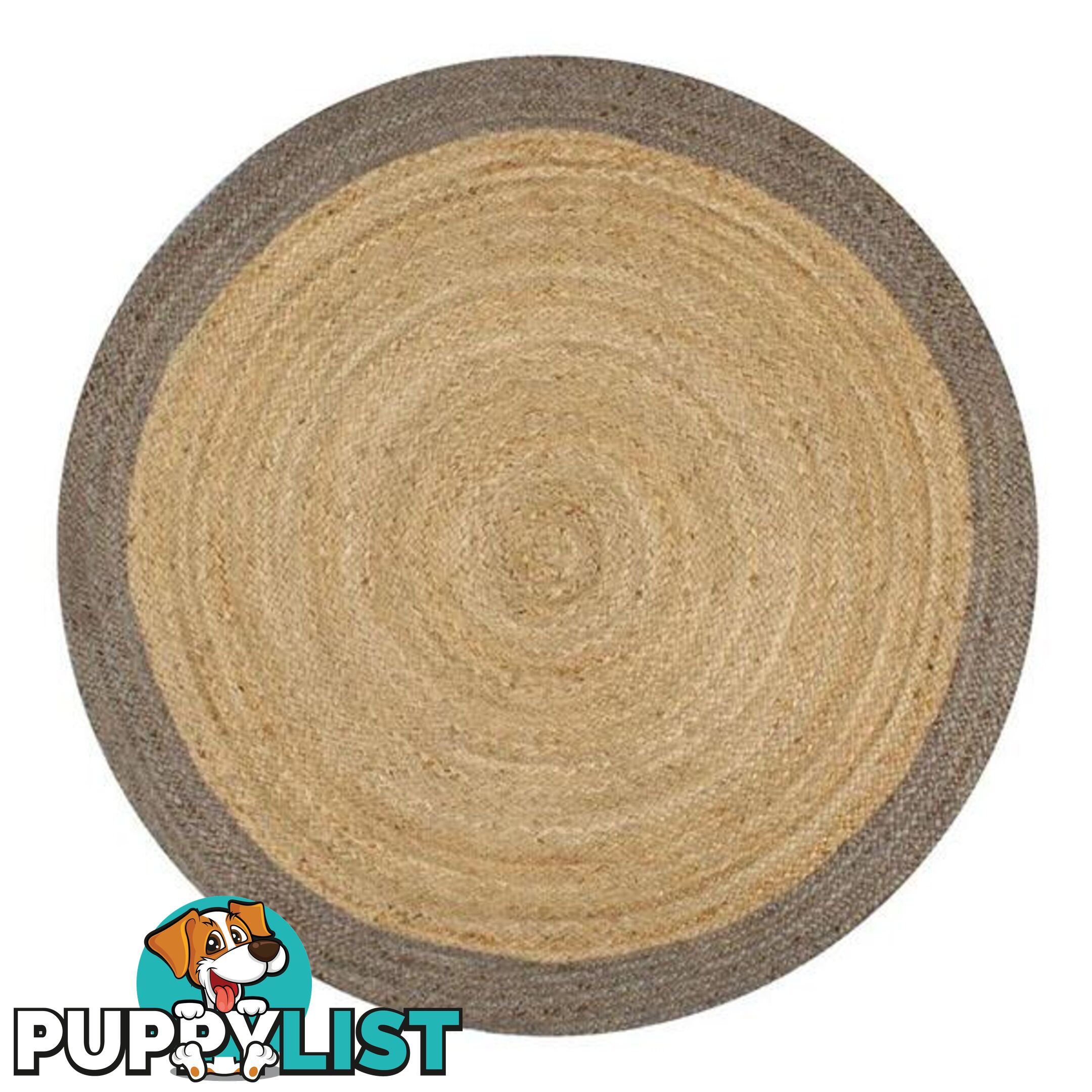 Handmade Rug Jute With Grey Border - Unbranded - 8718475733157