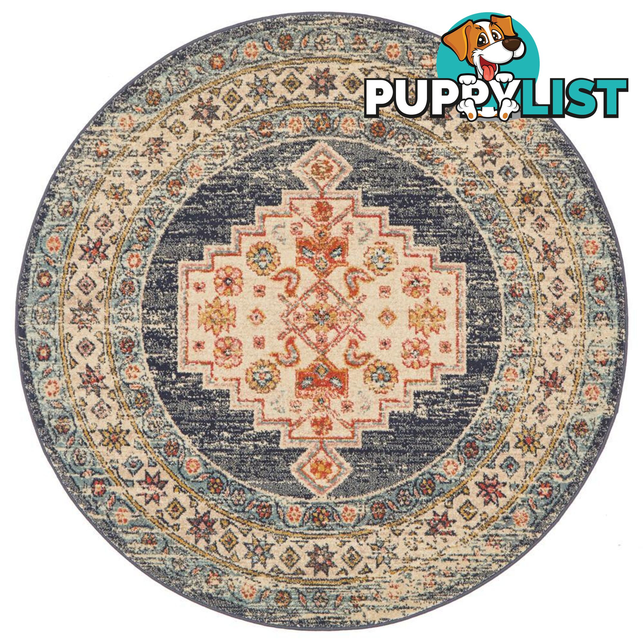 Legacy Round Ecru Rug - Unbranded - 9375321884365