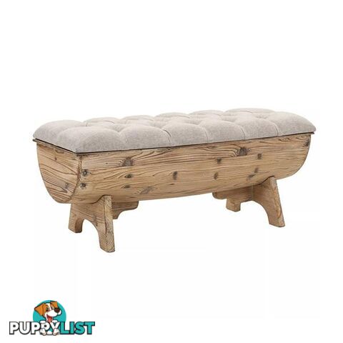 Storage Bench 103 X 51 X 44 Cm Solid Wood And Fabric - Bench - 7427046166775