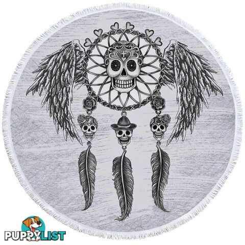 Dream Catcher Skulls Beach Towel - Towel - 7427046321051