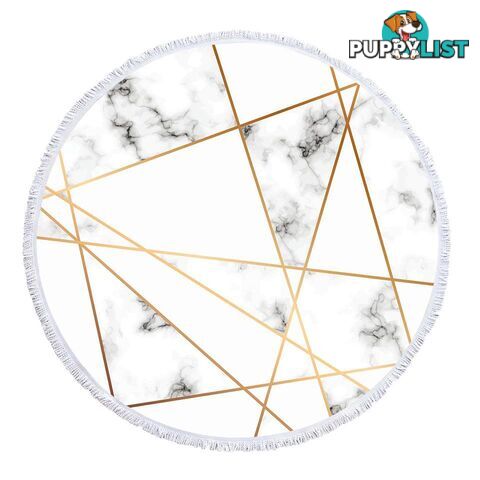 Geometric Shape Marble Beach Towel - Towel - 7427046341165